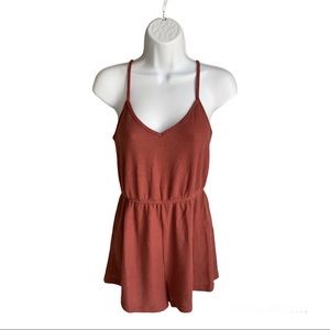 Zaful Textured Cami Loose Romper